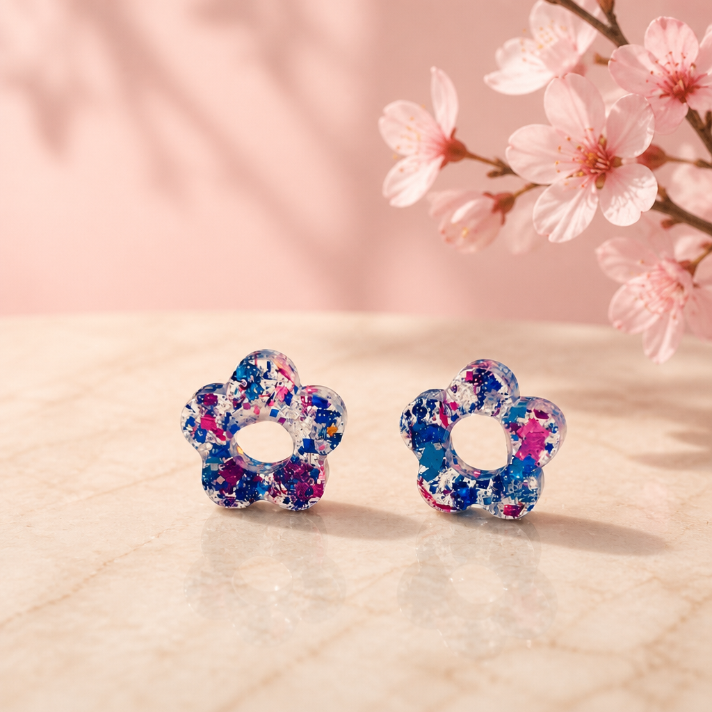 Aély's paillettes bleu et rose